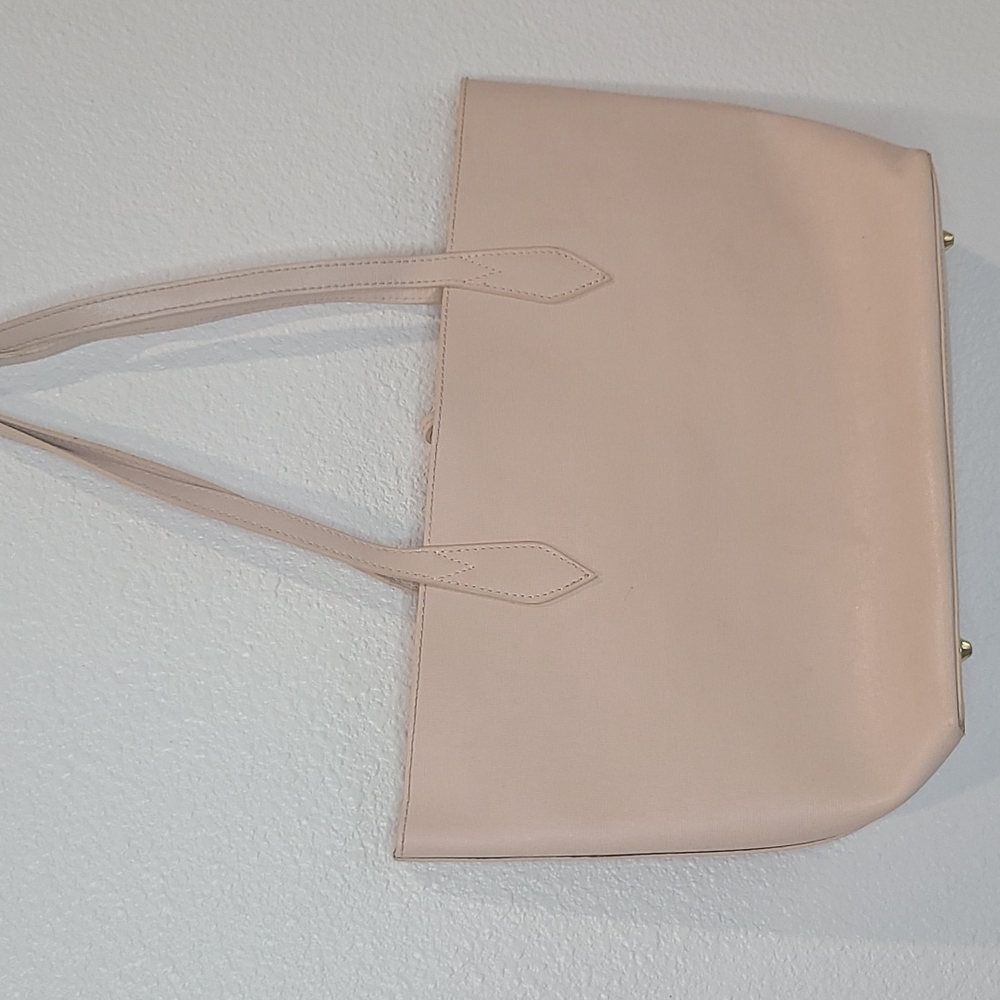 Paolina pale pink leather tote bag - Picture 7 of 12